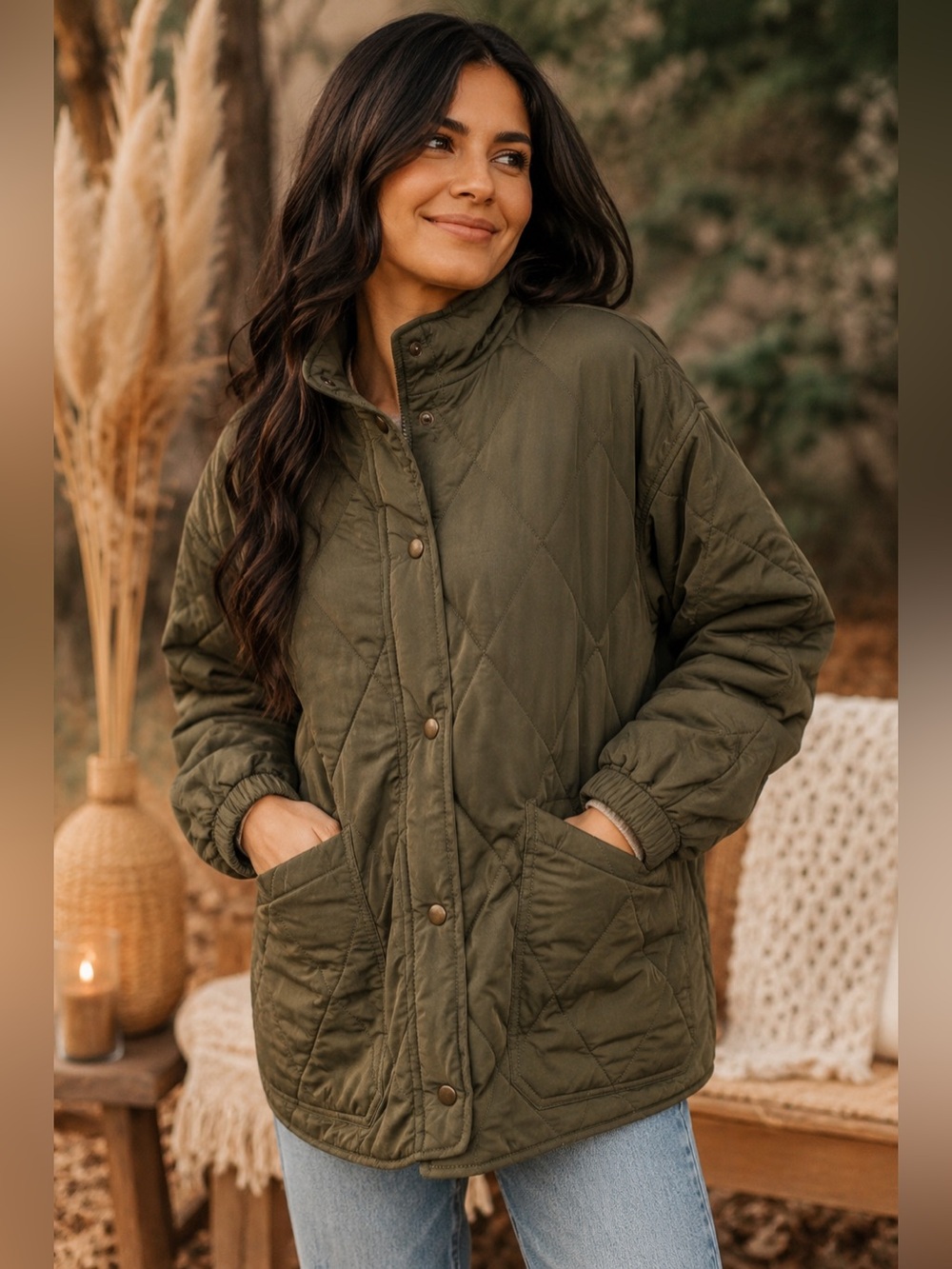 Social Standard by sanctuary Women’s Quilted Twill Jacket